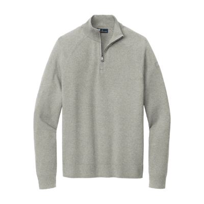IE Brooks Brothers Cotton Stretch 1/4-Zip Sweater-ICE-Men's+B17:F17